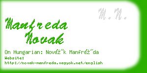 manfreda novak business card